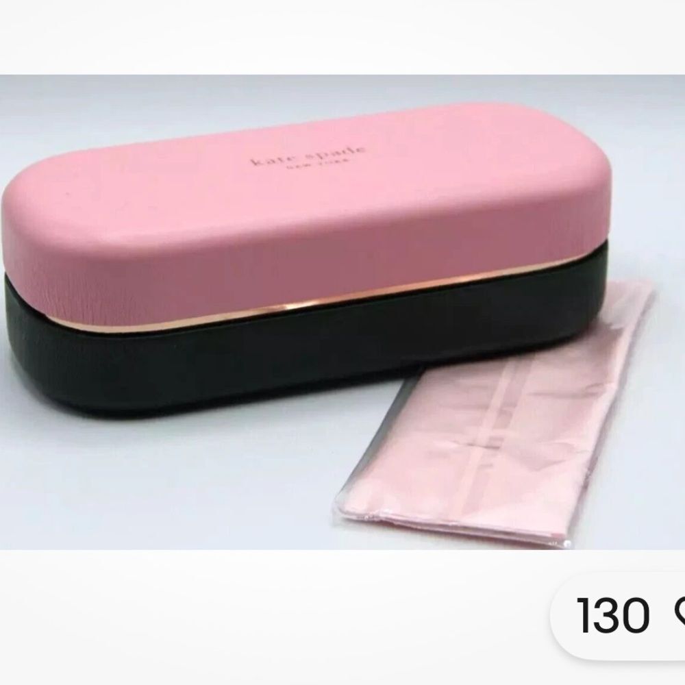 New Kate Spade Clamshell Large Hard Case Pink and Green.